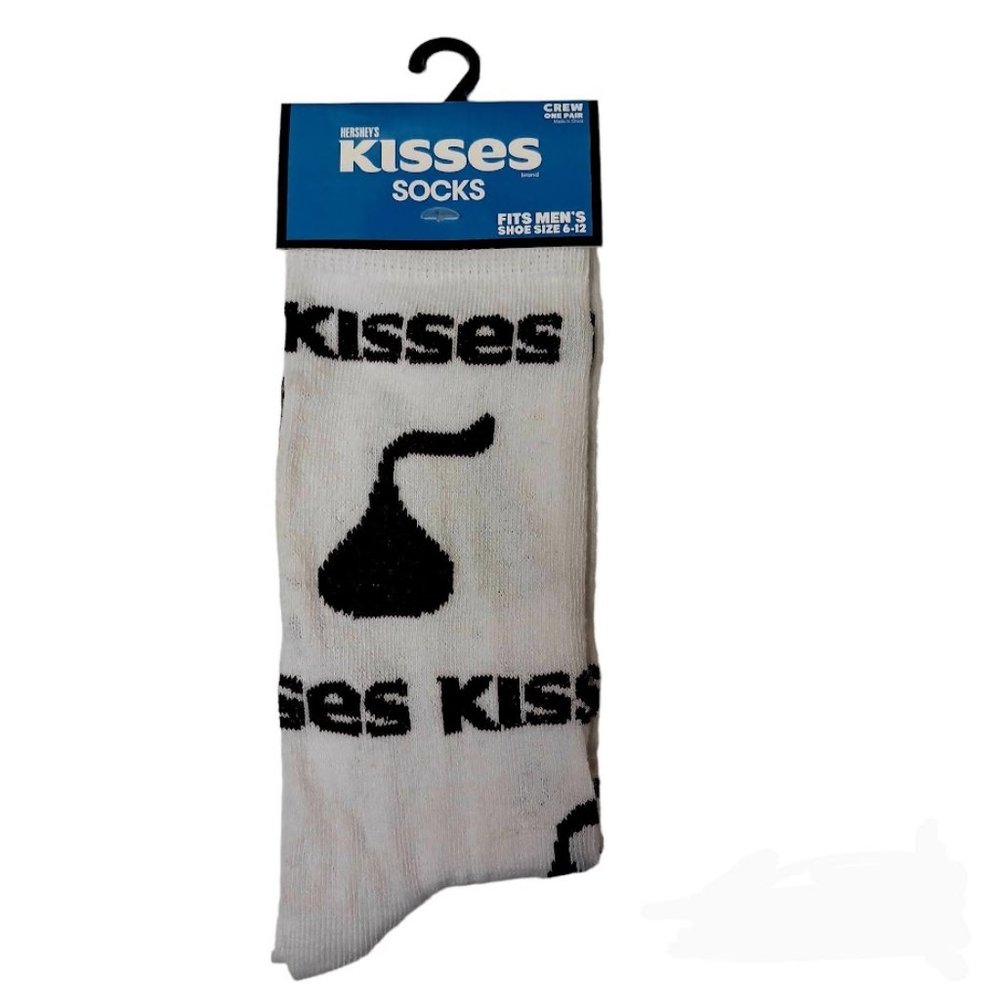 🔥4/$20 Hershey Kisses Crew Socks NEW Mens 6-12 Novelty -1 Pair -Quirky Logo
